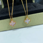 [クローバージュエリー] CLOVER 15MM ピンクマザーオブパール シングル フラワーネックレス