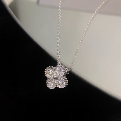 [Clover Jewelery]CLOVER 15MM DIAMOND SINGLE FLOWER NECKLACE