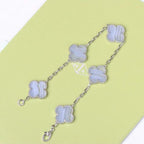 [Clover Jewelry]CLOVER  5 MOTIF PURPLE CHALCEDONY BRACELET SILVER