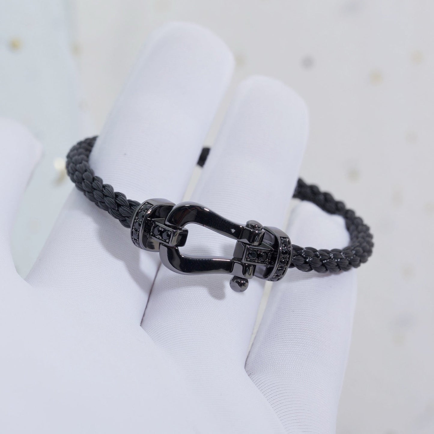 [Clover Jewelery]FORCE LARGE SERIES HORSESHOE BLACK SAMURAI BRACELET