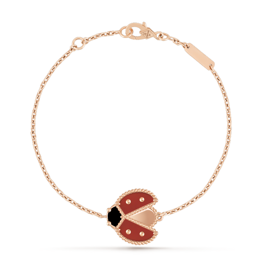 [Clover Jewelery]LUCKY SPRING 1 MOTIF PINK GOLD BRACELET
