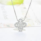 [Clover Jewelry]LOOP NECKLACE FULL MOTIF DIAMOND 16MM MULTIPLE COLORS