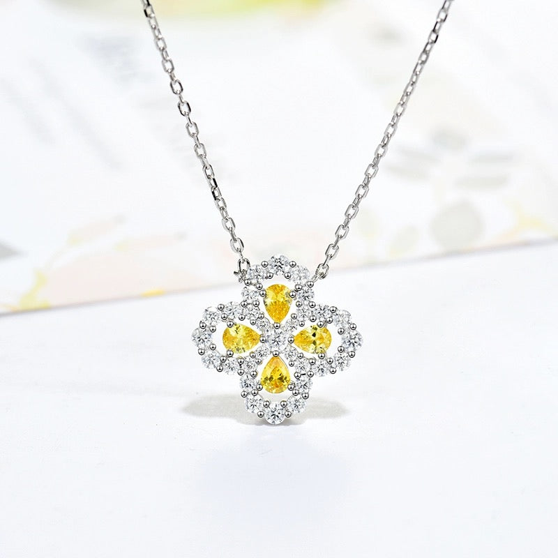 [Clover Jewelry]LOOP NECKLACE FULL MOTIF DIAMOND 16MM MULTIPLE COLORS
