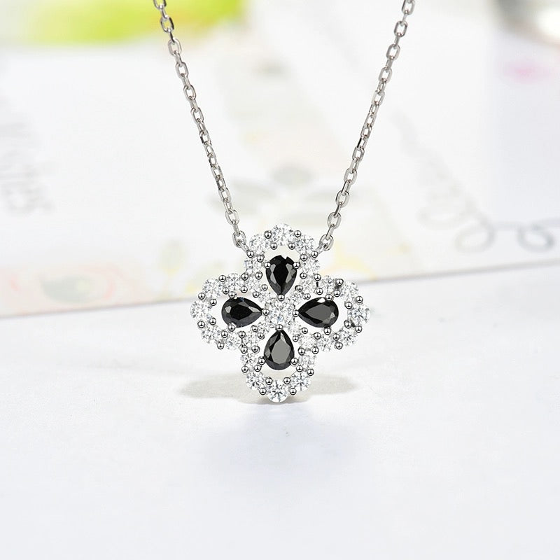 [Clover Jewelery]LOOP NECKLACE FULL MOTIF DIAMOND 16MM MULTIPLE COLORS
