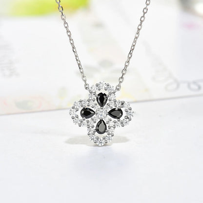 [Clover Jewelery]LOOP NECKLACE FULL MOTIF DIAMOND 16MM MULTIPLE COLORS