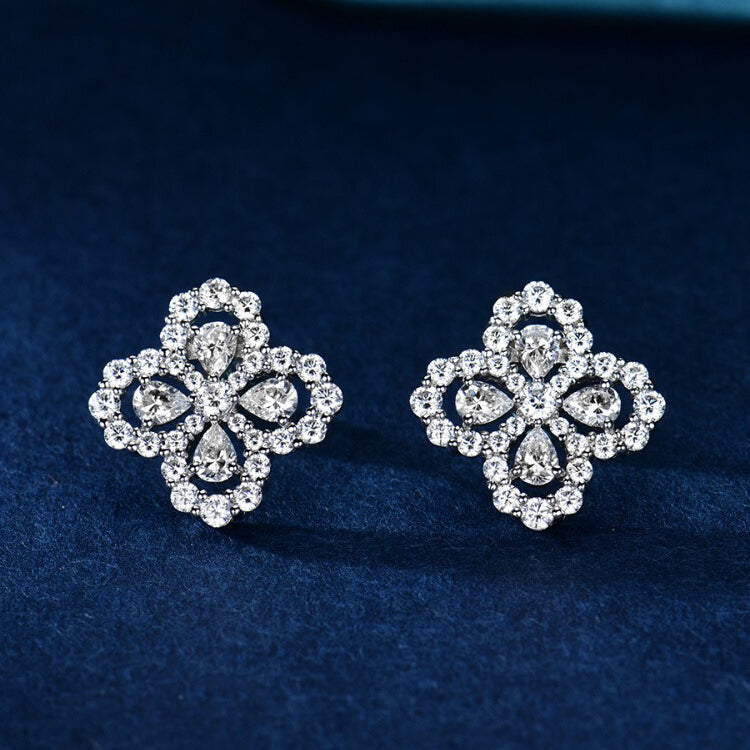 [Clover Jewelery]LOOP EARRINGS FULL MOTIF DIAMOND 16MM