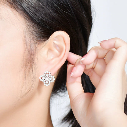 [Clover Jewelery]LOOP EARRINGS FULL MOTIF DIAMOND 16MM