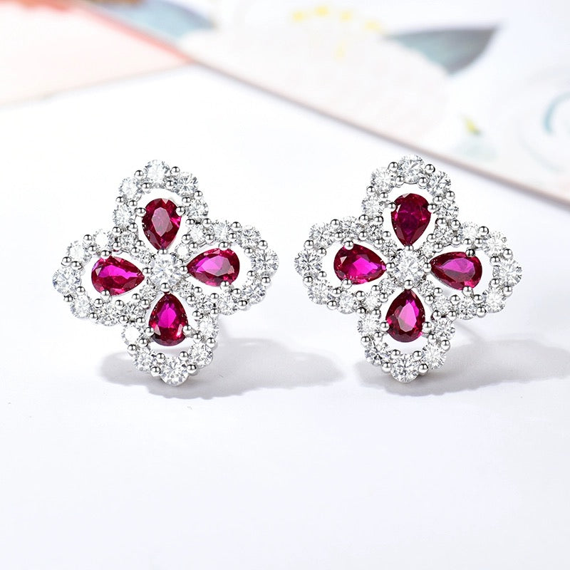 [Clover Jewelery]LOOP EARRINGS FULL MOTIF DIAMOND 16MM