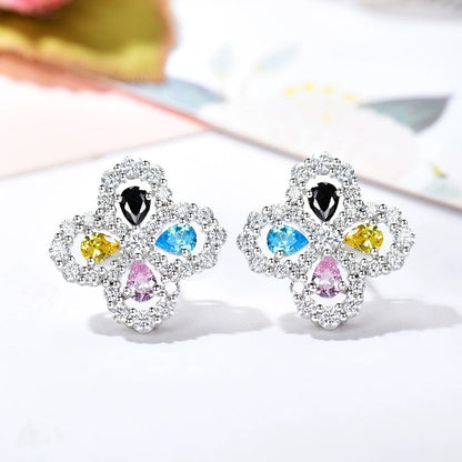 [Clover Jewelery]LOOP EARRINGS FULL MOTIF DIAMOND 16MM