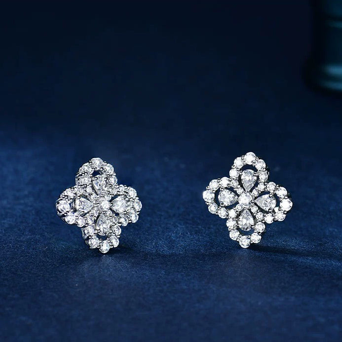 [Clover Jewelery]LOOP EARRINGS FULL MOTIF DIAMOND 16MM