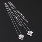 [Clover Jewelry]LOOP NECKLACE FULL MOTIF DIAMOND 16MM MULTIPLE COLORS