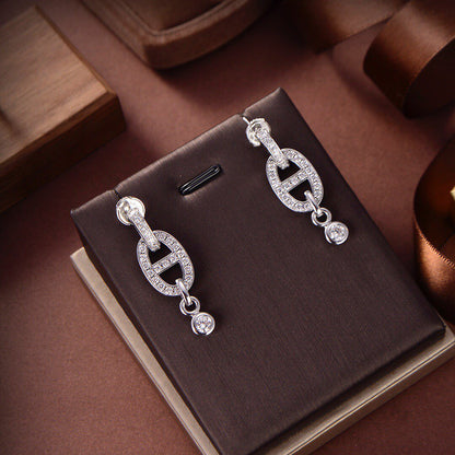 [Clover Jewelery]HM CHAINE DIAMOND EARRINGS