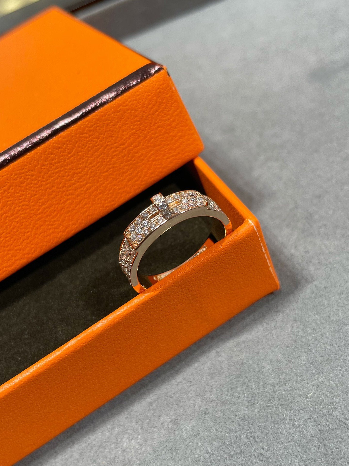 [Clover Jewelry]KELLY PINK GOLD DIAMOND RING