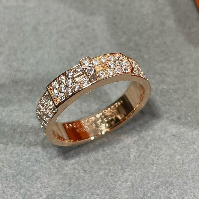 [Clover Jewelry]KELLY PINK GOLD DIAMOND RING