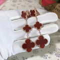 [Clover Jewelry]KLEE 3 MOTIV CARNELIAN HÄNGEOHRRINGE