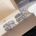 [クローバージュエリー]セルペンティ ダブルリング シルバー ダイヤモンドパヴェ