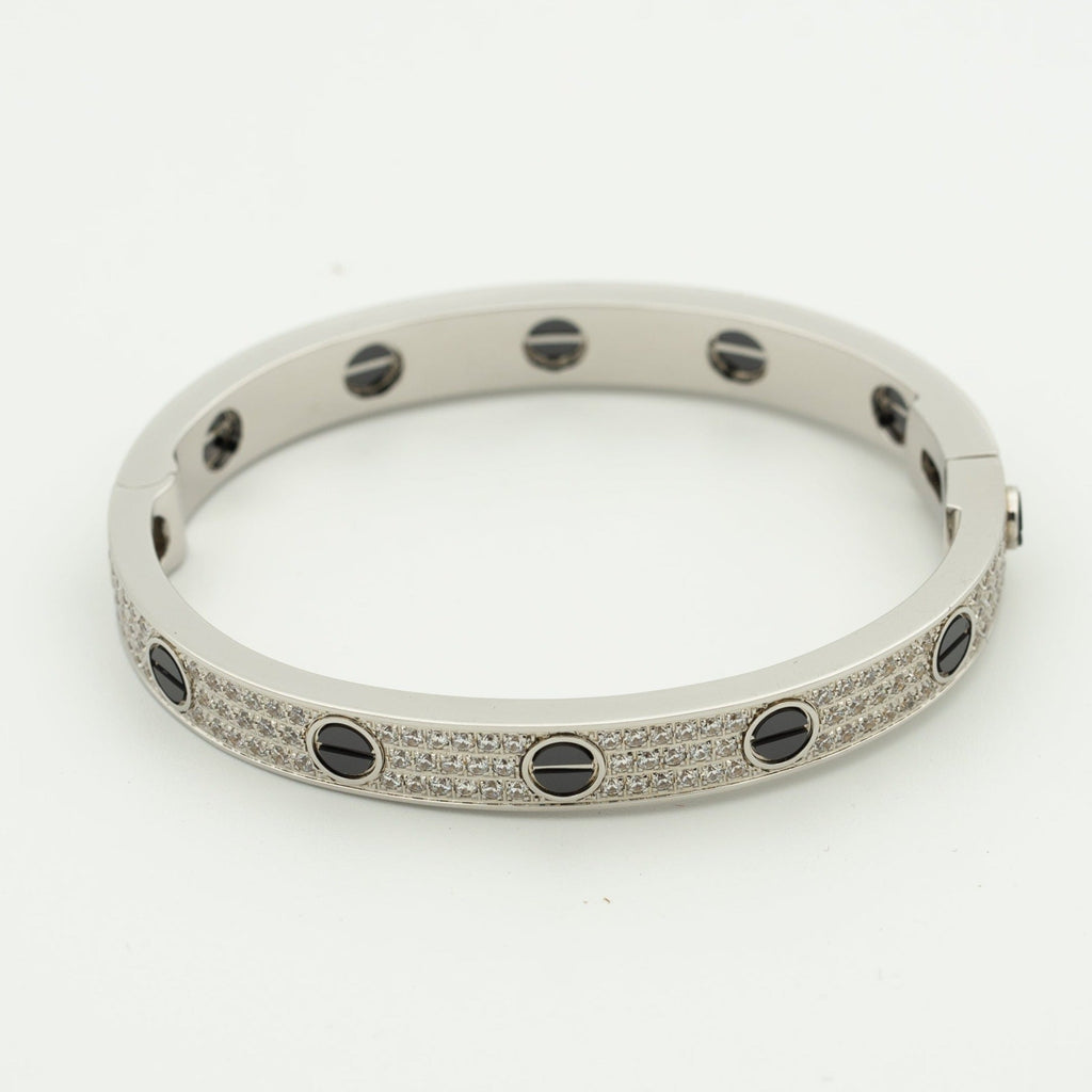 [Clover Jewelry]LOVE BRACELET 6.1MM DIAMOND-PAVED CERAMIC