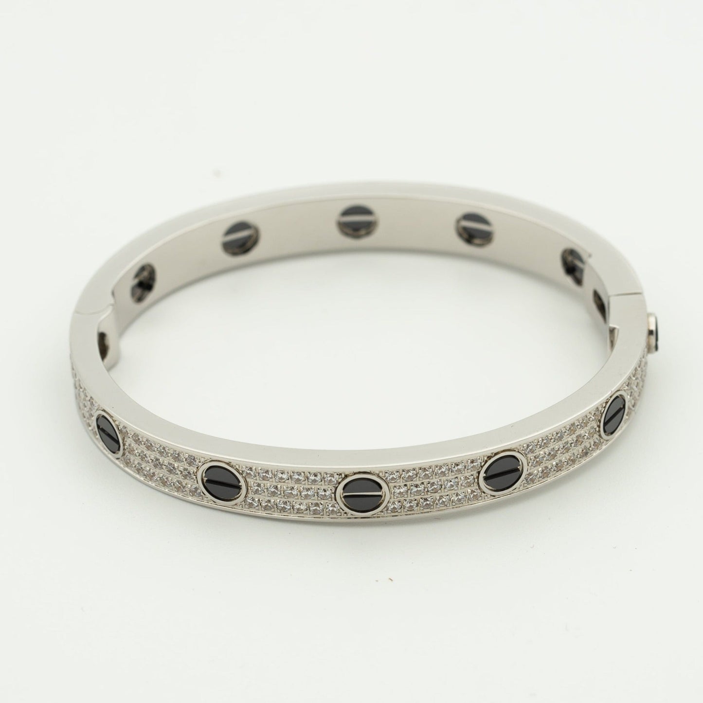 [Clover Jewelery]LOVE BRACELET 6.1MM DIAMOND-PAVED CERAMIC