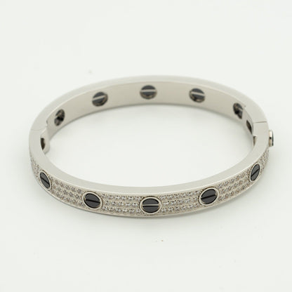 [Clover Jewelery]LOVE BRACELET 6.1MM DIAMOND-PAVED CERAMIC