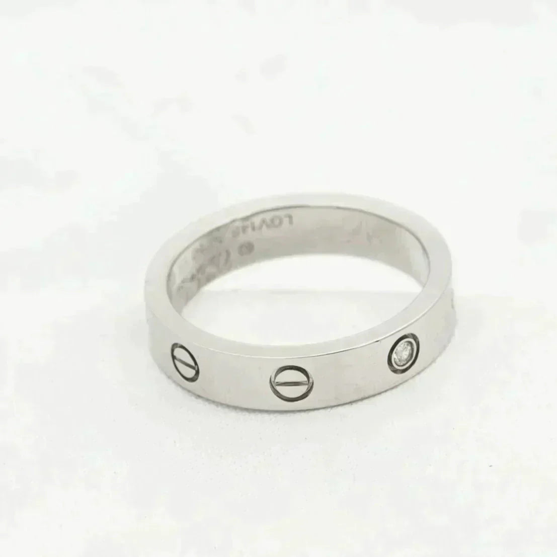 [Clover Jewelery]LOVE RING 4MM 1 DIAMOND SILVER