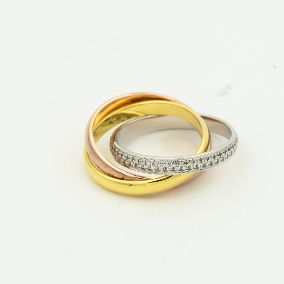 [Clover Jewellery]TRINITY RING GOLD ROSA GOLD SILBER DIAMANTEN 