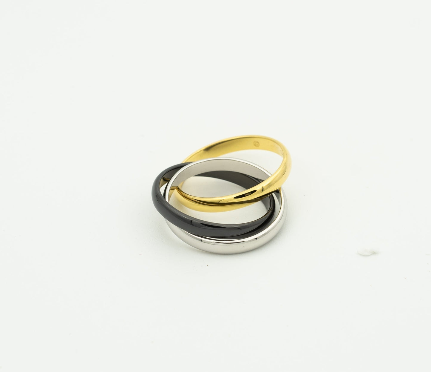 [Clover Jewelery]TRINITY RING BLACK GOLD SILVER