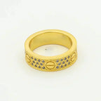 [Clover Jewelry]LOVE RING 5.5MM DIAMONDS PAVED