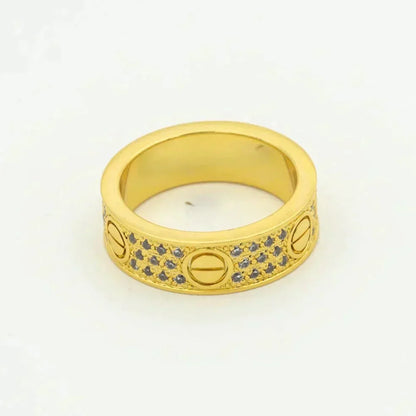 [Clover Jewelery]LOVE RING 5.5MM DIAMONDS PAVED
