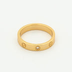 [Clover Jewelry]LOVE RING 4MM 1 DIAMOND PINK GOLD