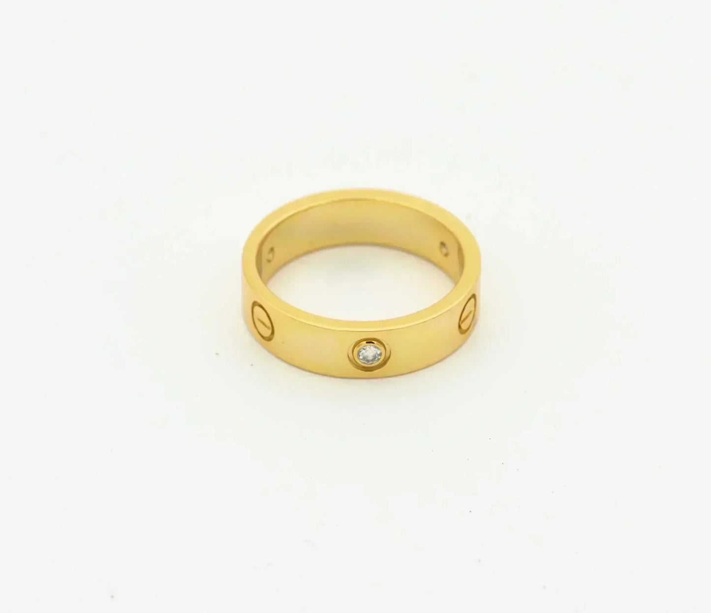 [Clover Jewelery]LOVE RING 4MM 1 DIAMOND GOLD