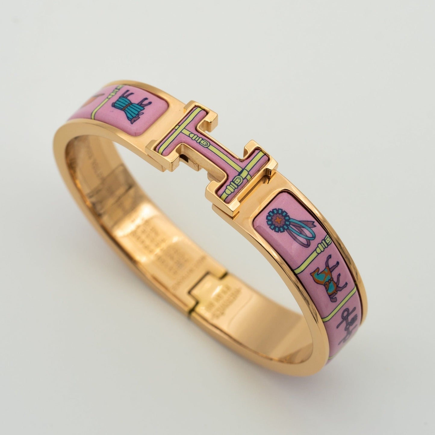 [Clover Jewelery]H PINK GOLD BRACELET PINK CERAMIC