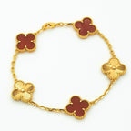 [Clover Jewelry]CLOVER  5 MOTIVE KARNEOL GOLD-ARMBAND