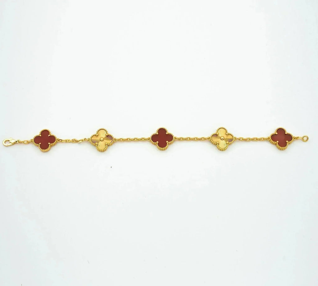 [Clover Jewelry]CLOVER  5 MOTIVE KARNEOL GOLD-ARMBAND