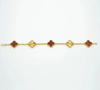 [Clover Jewelry]CLOVER  5 MOTIVE KARNEOL GOLD-ARMBAND