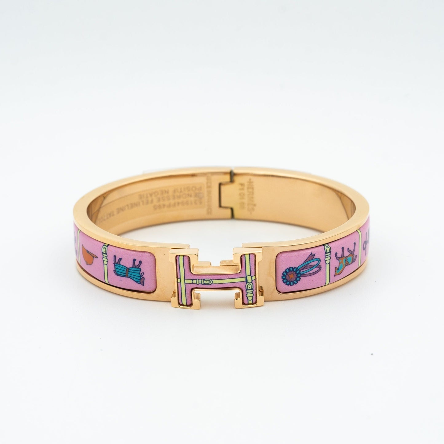 [Clover Jewelery]H PINK GOLD BRACELET PINK CERAMIC