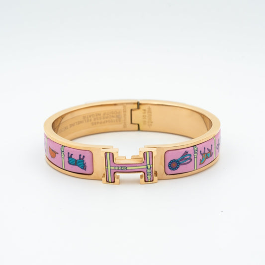 [Clover Jewelery]H PINK GOLD BRACELET PINK CERAMIC