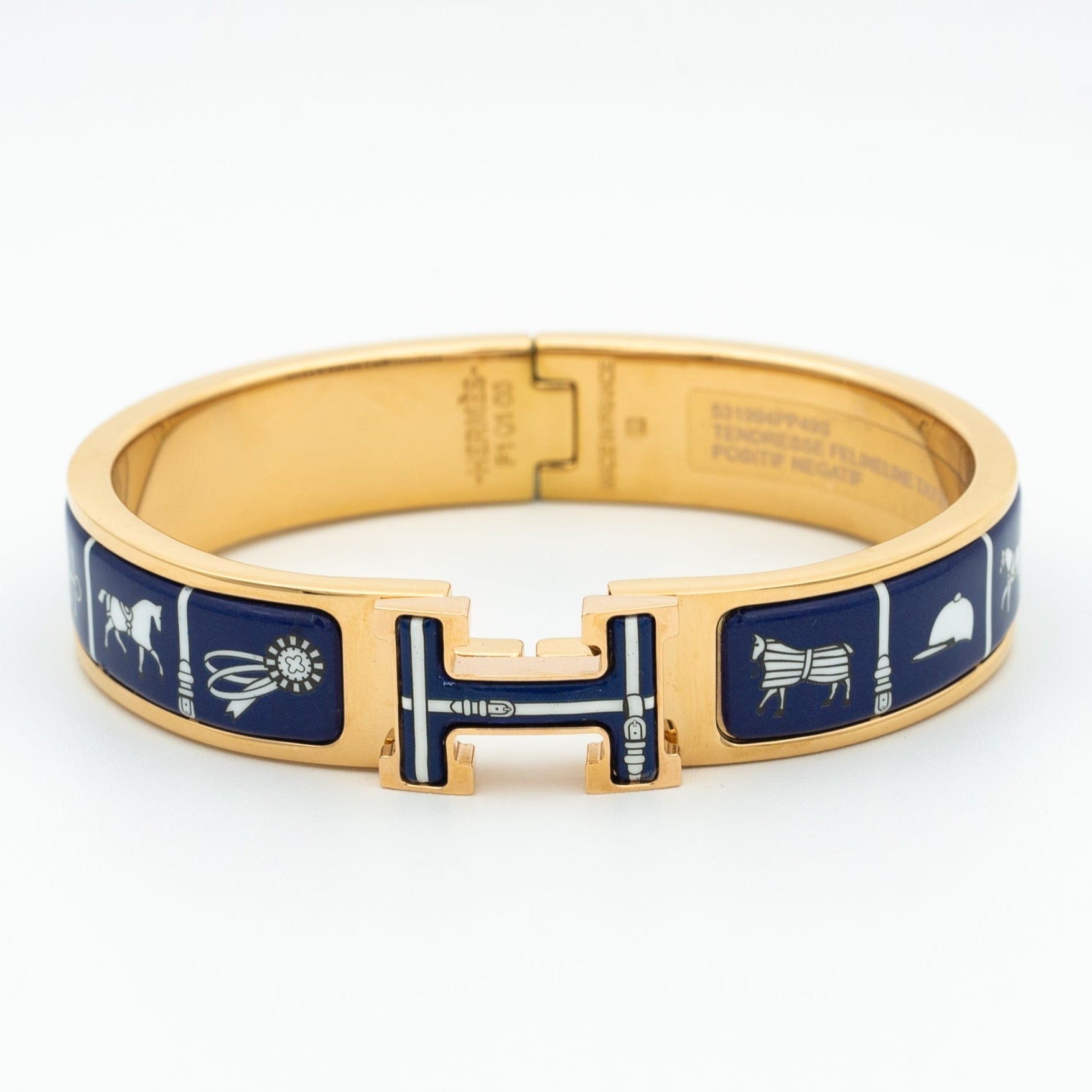 [Clover Jewelry]H BRACELET BLUE CERAMIC