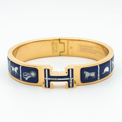 [Clover Jewelery]H BRACELET BLUE CERAMIC