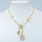[Clover Jewelry]KLEE MOTHER-OF-PEARL-HALSKETTE 6 MOTIVE