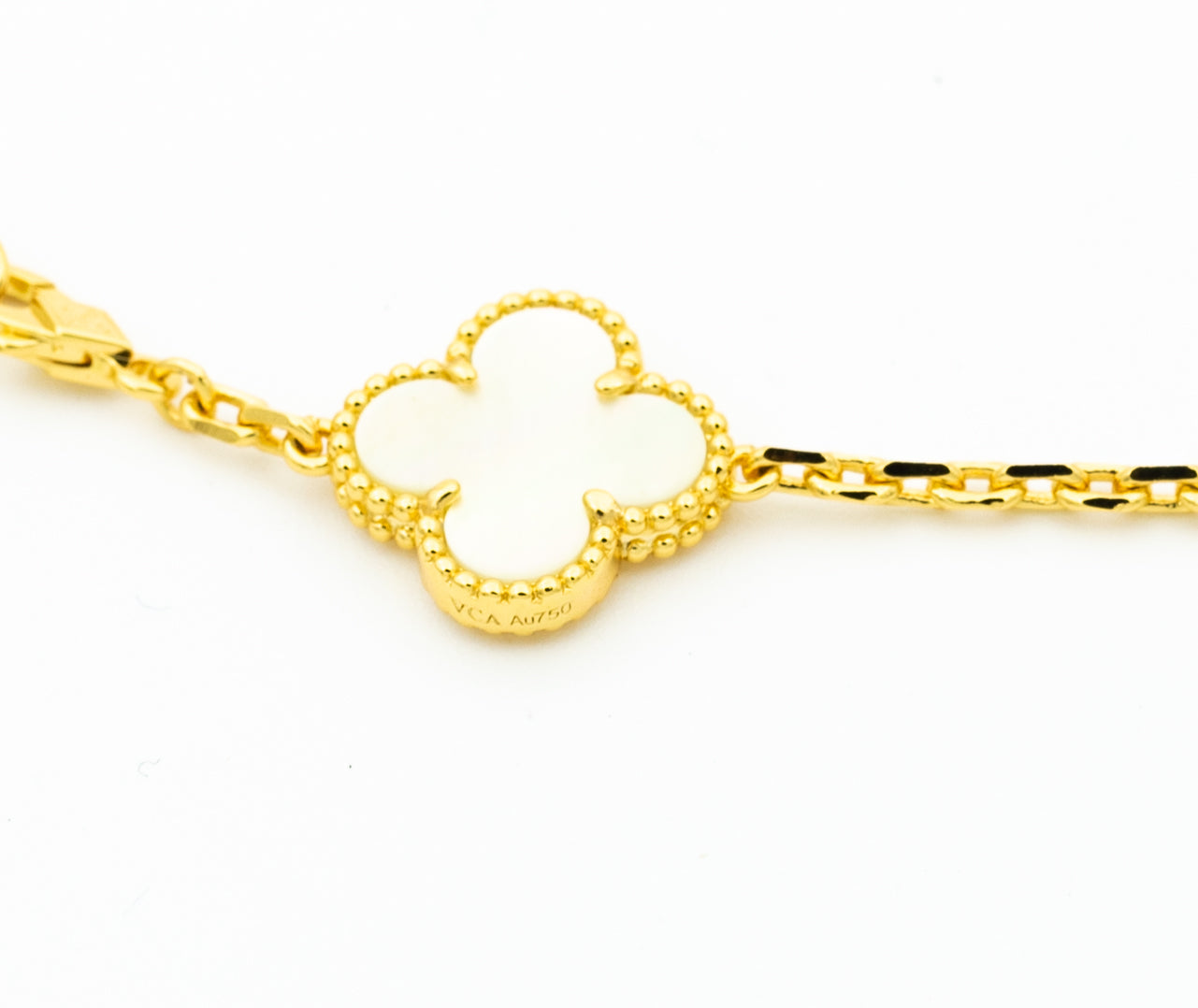 [Clover Jewelery]CLOVER BRACELET 5 MOTIFS ONYX MOP