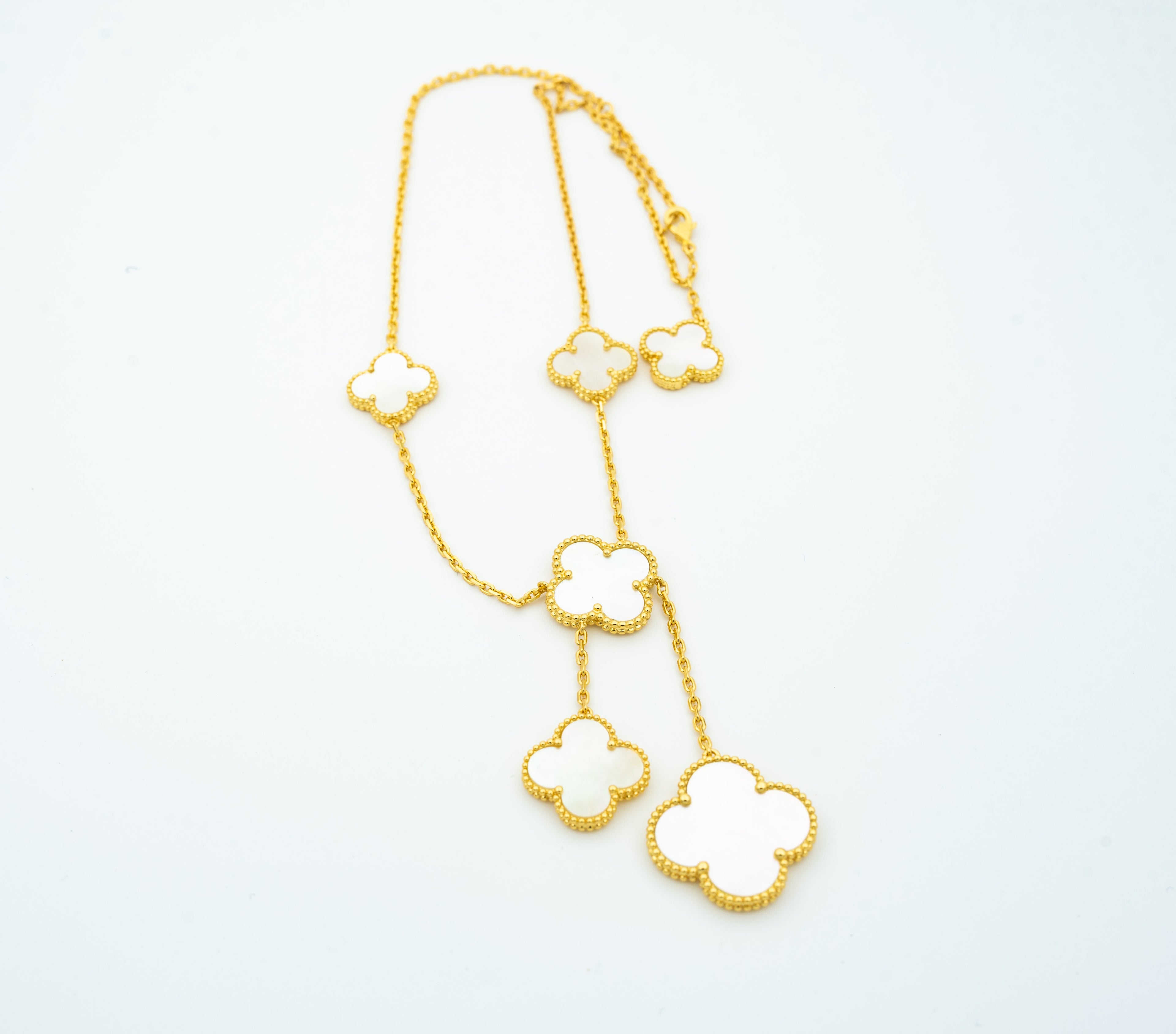 [Clover Jewelry]KLEE MOTHER-OF-PEARL-HALSKETTE 6 MOTIVE