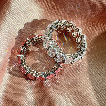 [Clover Jewelery]Dainty Elongated Cushion Cut Tennis Ring