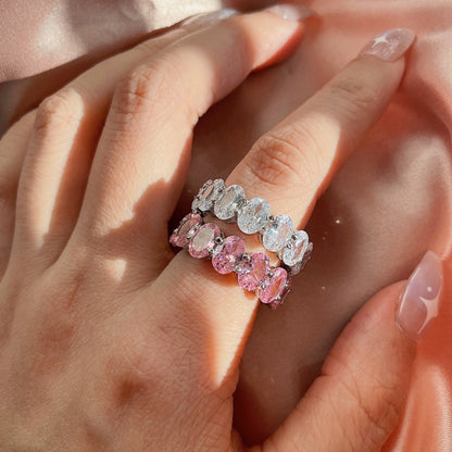 [Clover Jewelery]Dainty Elongated Cushion Cut Tennis Ring