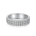 [Clover Jewelry]Dainty Round Cut Tennis Ring