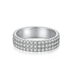 [Clover Jewelry]Dainty Round Cut Tennis Ring