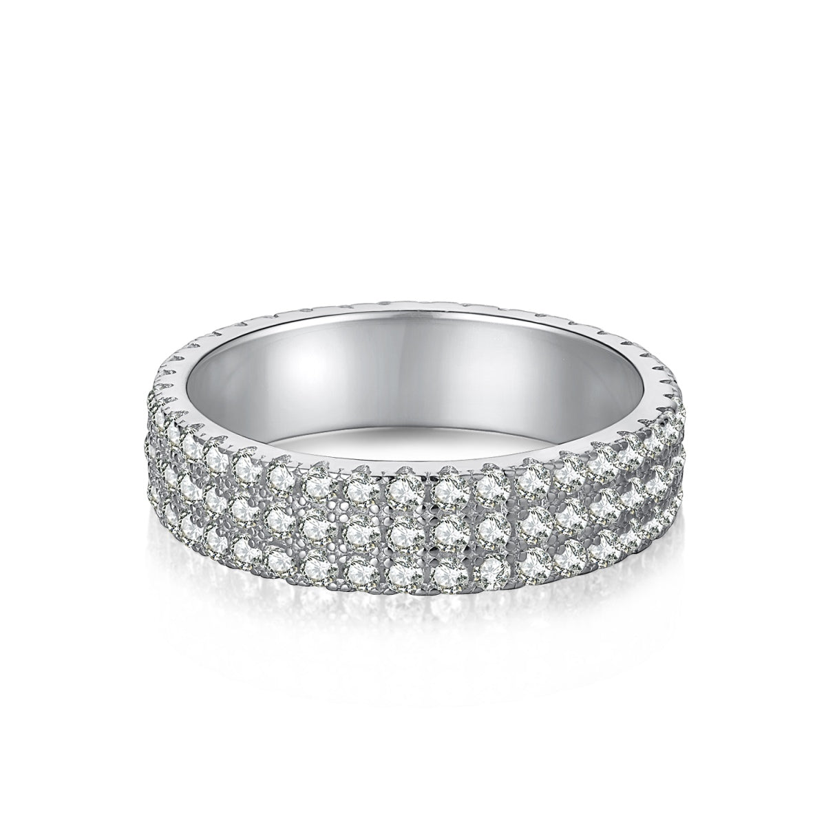 [Clover Jewelery]Dainty Round Cut Tennis Ring