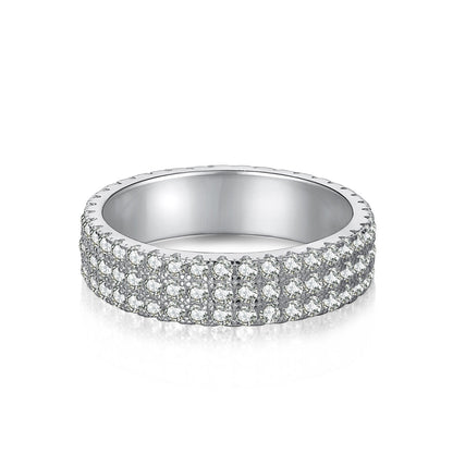[Clover Jewelery]Dainty Round Cut Tennis Ring