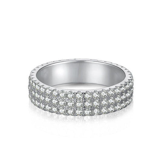 [Clover Jewelery]Dainty Round Cut Tennis Ring