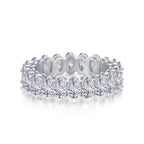 [Clover Jewelry]Ornate Oval Cut Tennis Ring