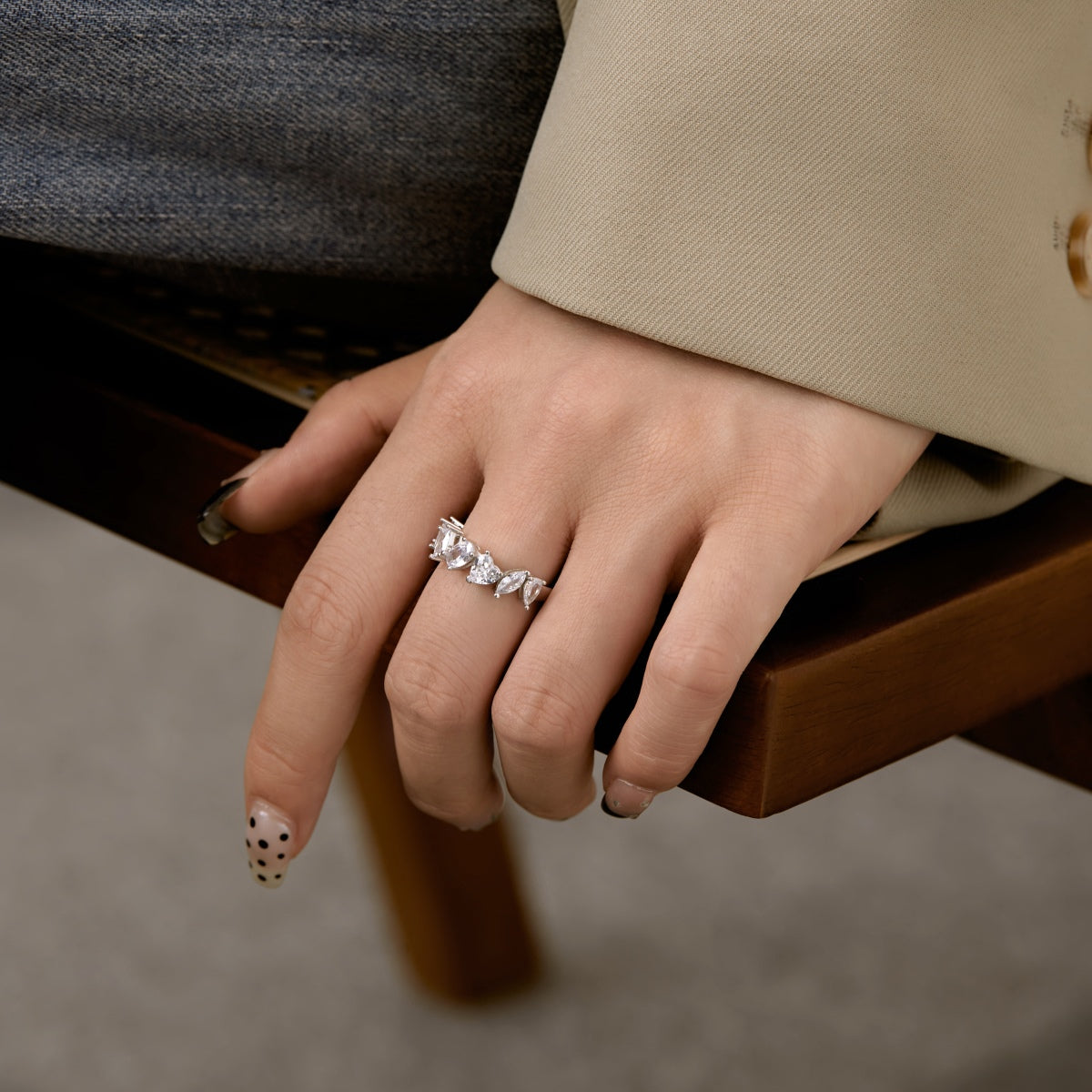 [Clover Schmuck]Zarter Mehrfachschliff-Ring